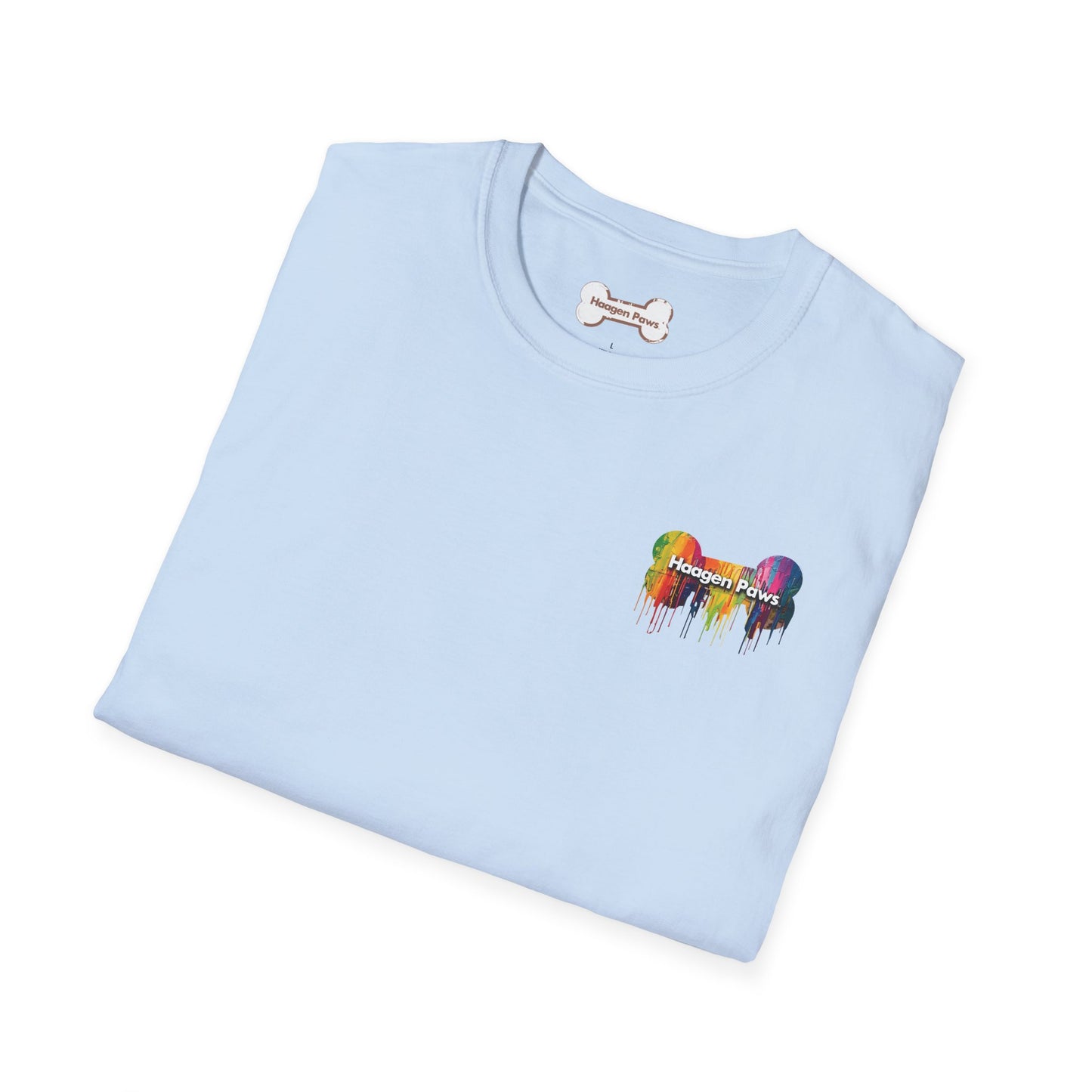 Frenchie Wearing Sunglasses Short Sleeve Haagen-Paws Graffiti T-Shirt