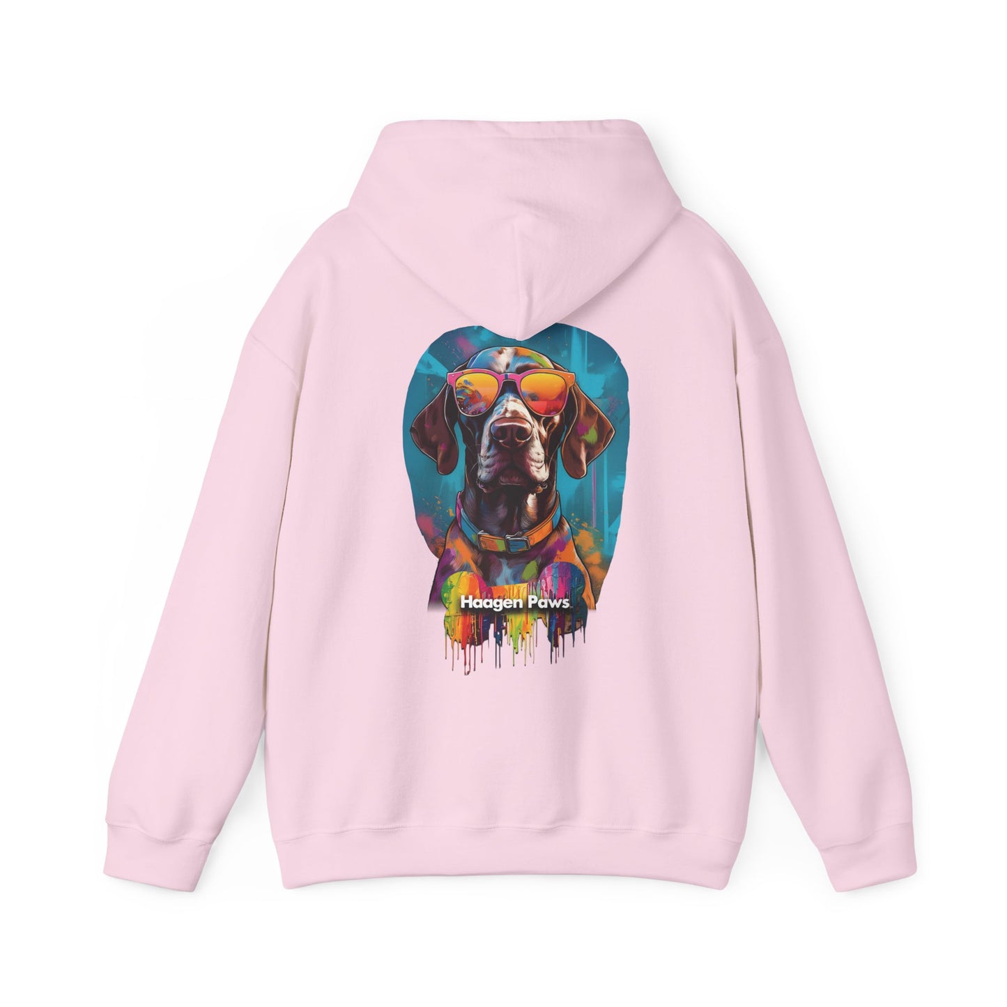 German Shorthaired Pointer Wearing Sunglasses Haagen-Paws Graffiti Unisex Heavy Blend™ Hooded Sweatshirt