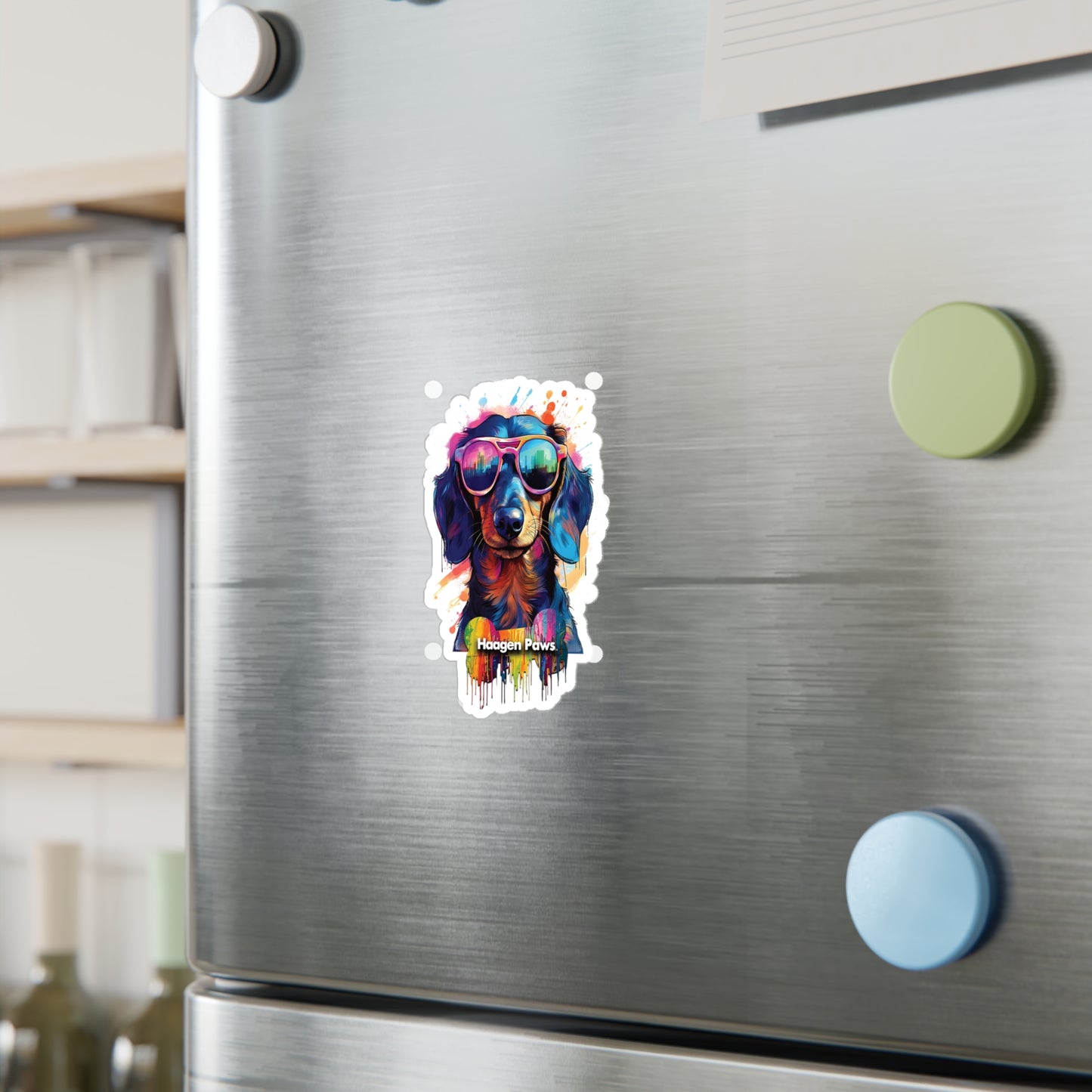 Dachshund Wearing Sunglasses Haagen-Paws Graffiti Vinyl Decals