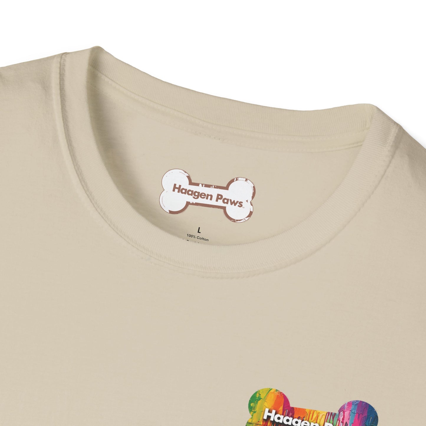 Black Short Sleeve Haagen-Paws Wet Paint T-Shirt