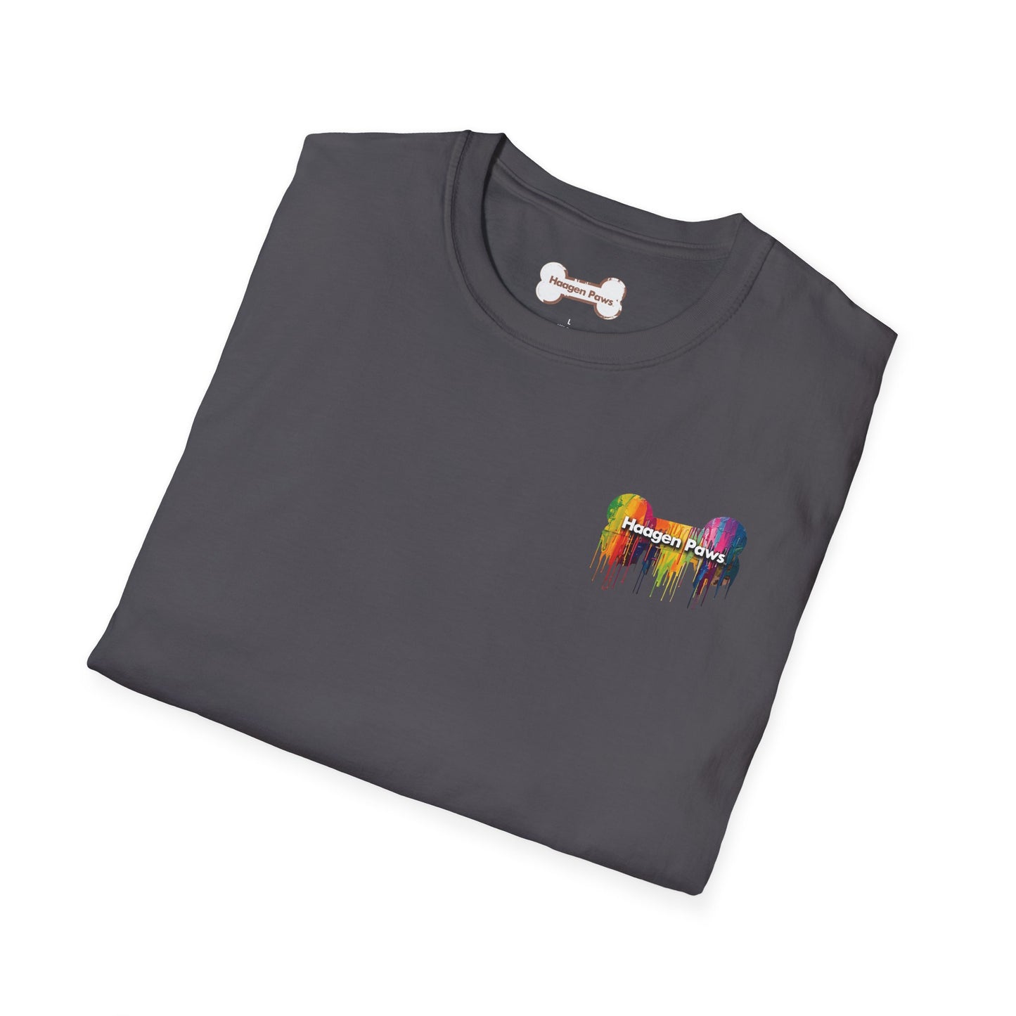 Frenchie Wearing Sunglasses Short Sleeve Haagen-Paws Graffiti T-Shirt