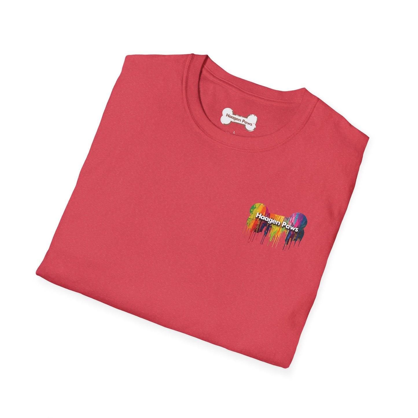 Poodle Wearing Sunglasses Short Sleeve Haagen-Paws Graffiti T-Shirt Heather Red