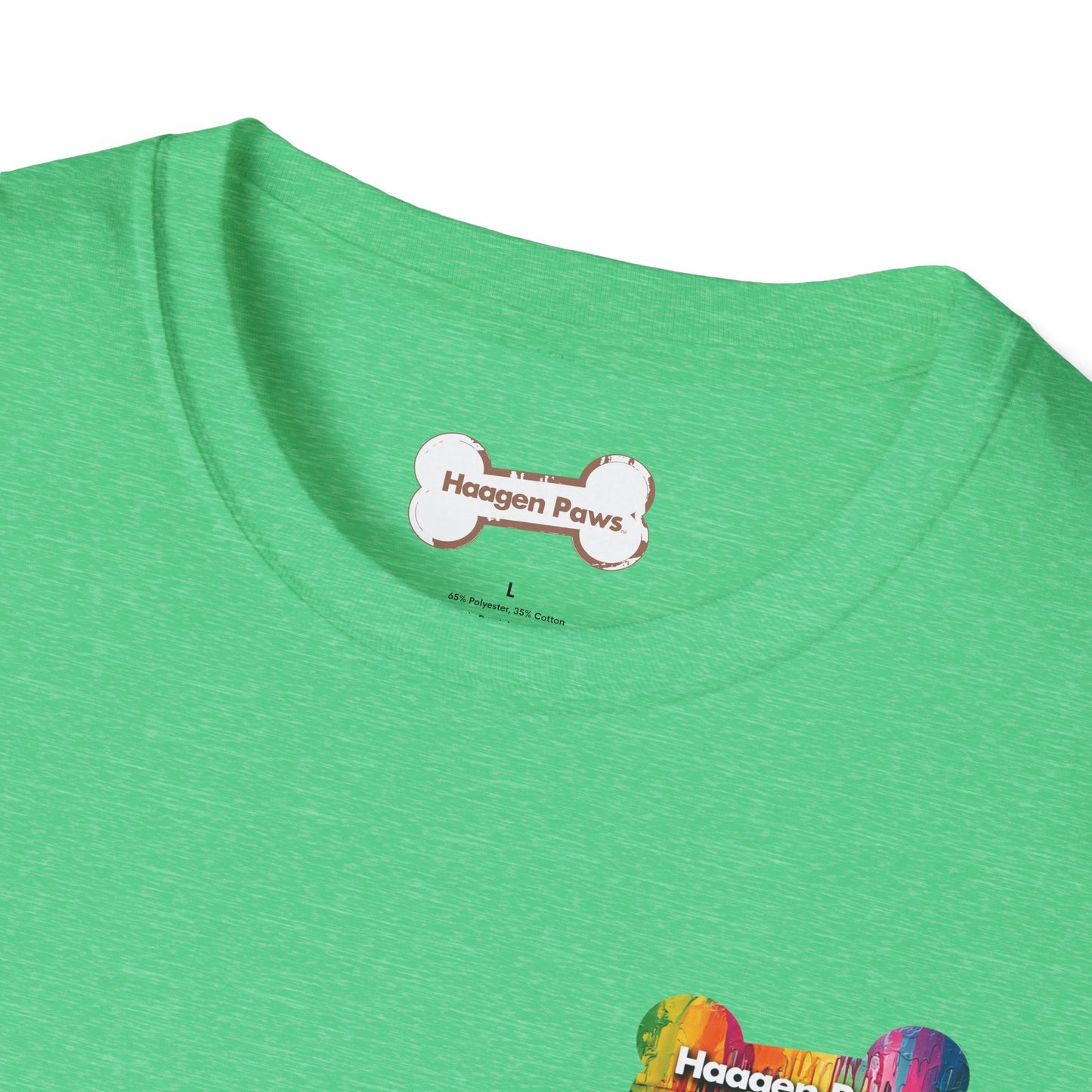 Poodle Wearing Sunglasses Short Sleeve Haagen-Paws Graffiti T-Shirt Heather Irish Green