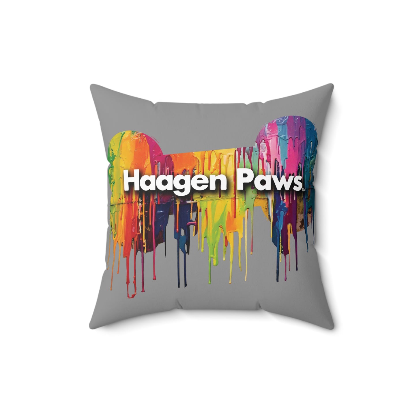 Poodle Wearing Sunglasses Haagen-Paws Graffiti Spun Polyester Square Pillow