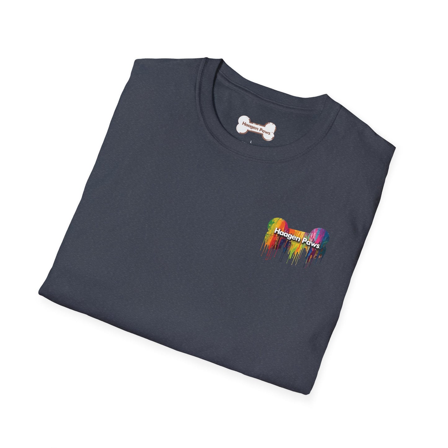 Beagle Wearing Sunglasses Short Sleeve Haagen-Paws Graffiti T-Shirt Heather Navy