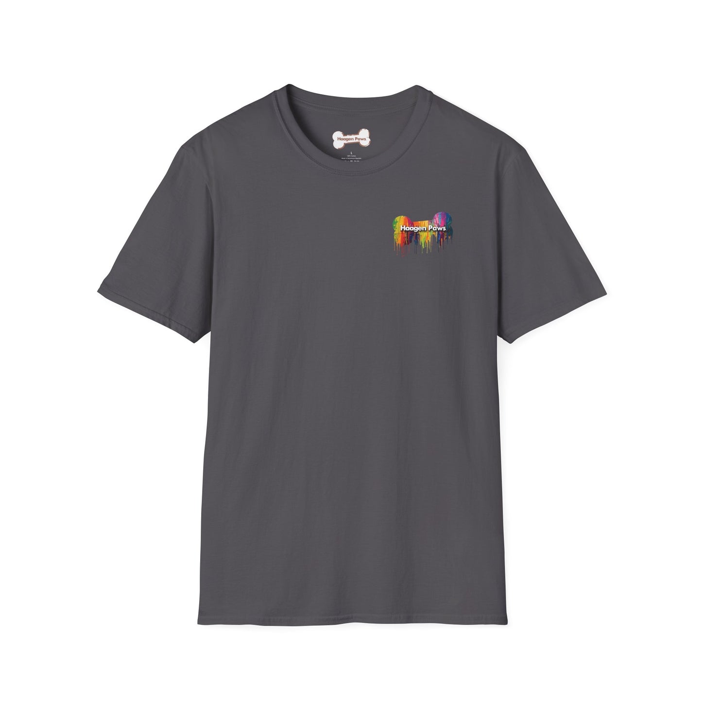 Black Short Sleeve Haagen-Paws Wet Paint T-Shirt