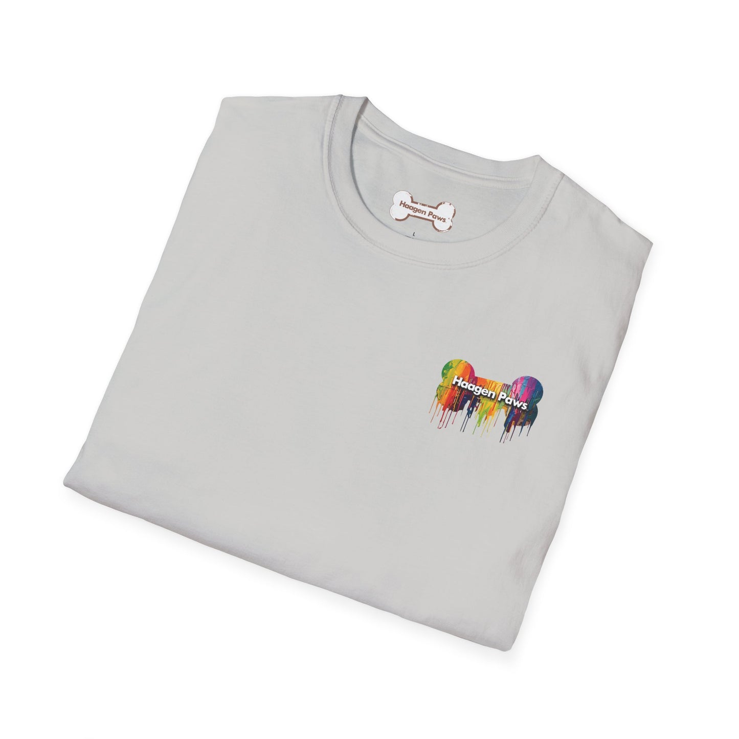 Poodle Wearing Sunglasses Short Sleeve Haagen-Paws Graffiti T-Shirt Ice Grey