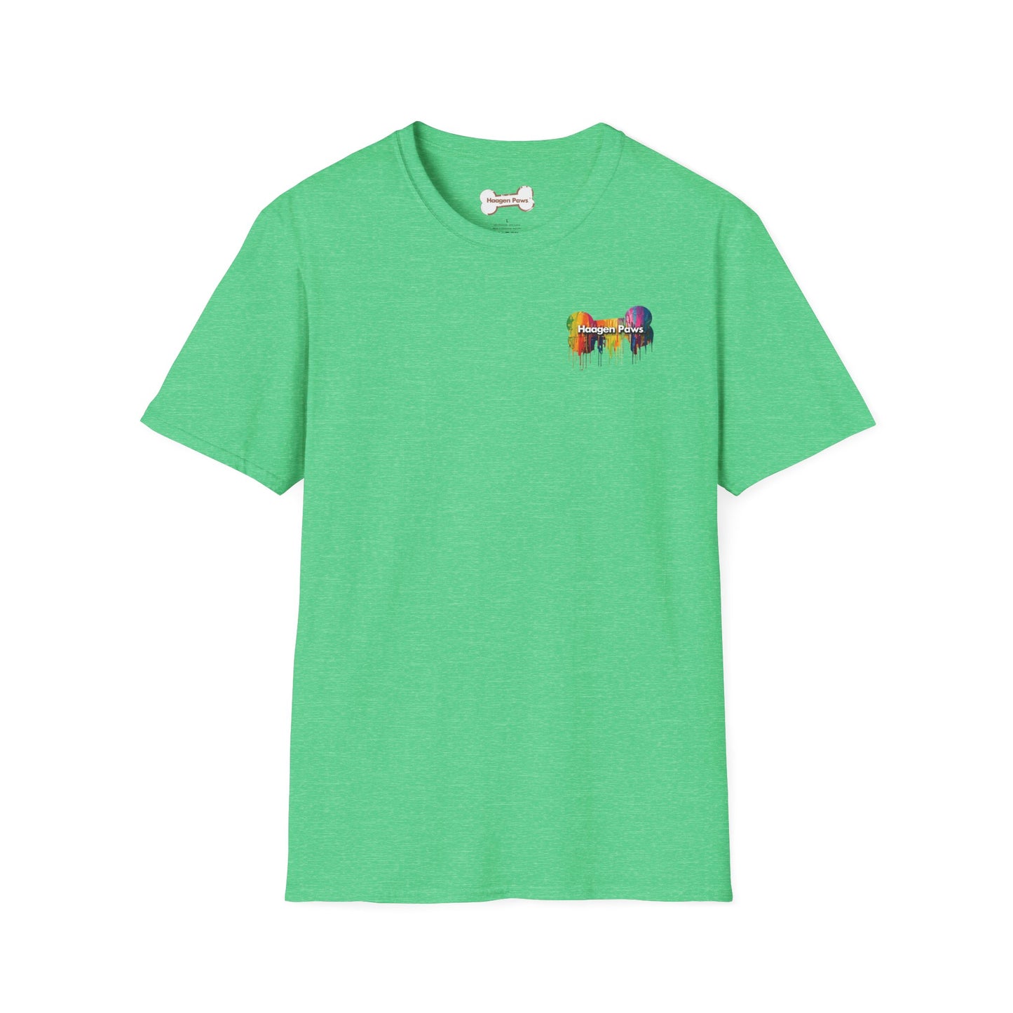 Poodle Wearing Sunglasses Short Sleeve Haagen-Paws Graffiti T-Shirt Heather Irish Green