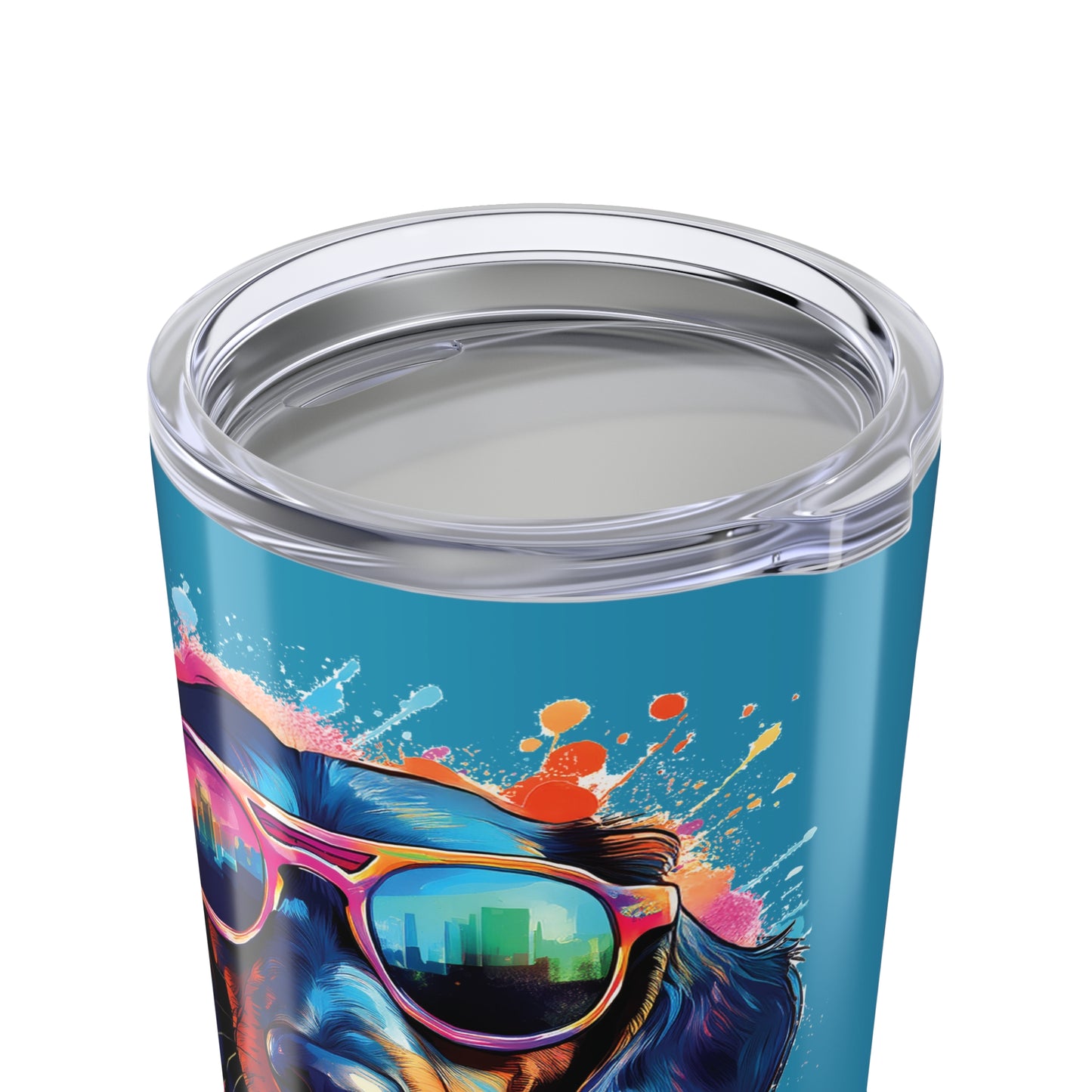Dachshund Wearing Sunglasses Haagen-Paws Graffiti Tumbler 20oz