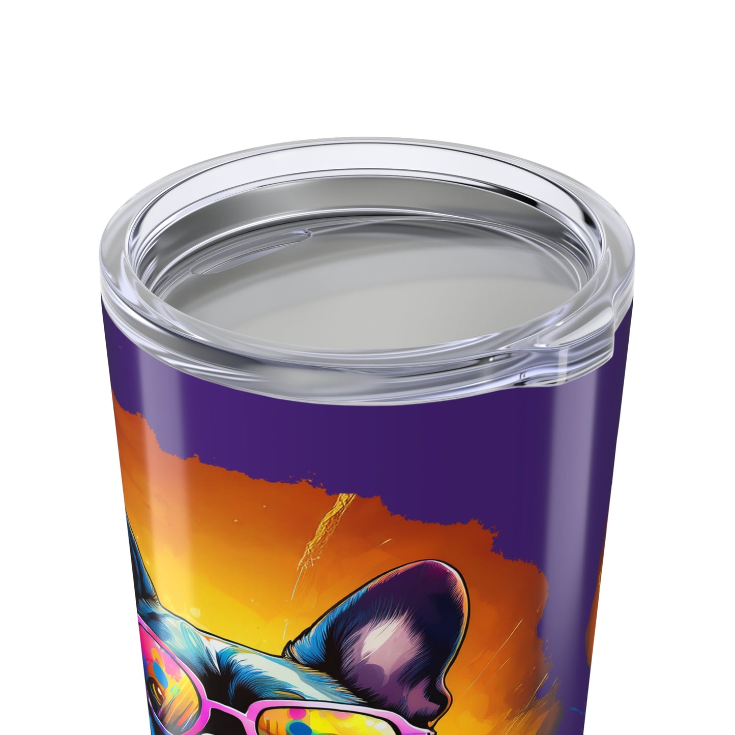 Frenchie Wearing Sunglasses Haagen-Paws Graffiti Tumbler 20oz