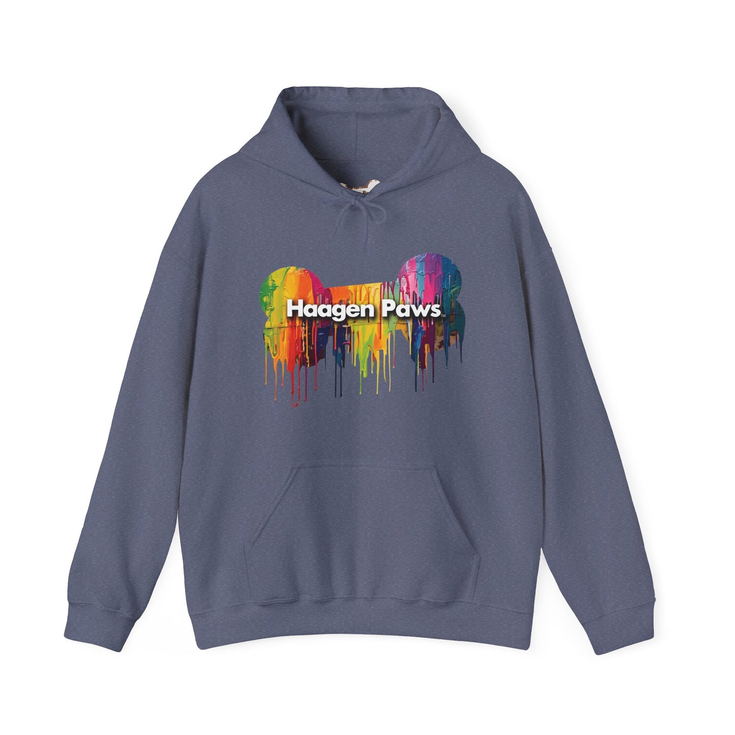 German Shepherd Wearing Sunglasses Haagen-Paws Graffiti Unisex Heavy Blend™ Hooded Sweatshirt