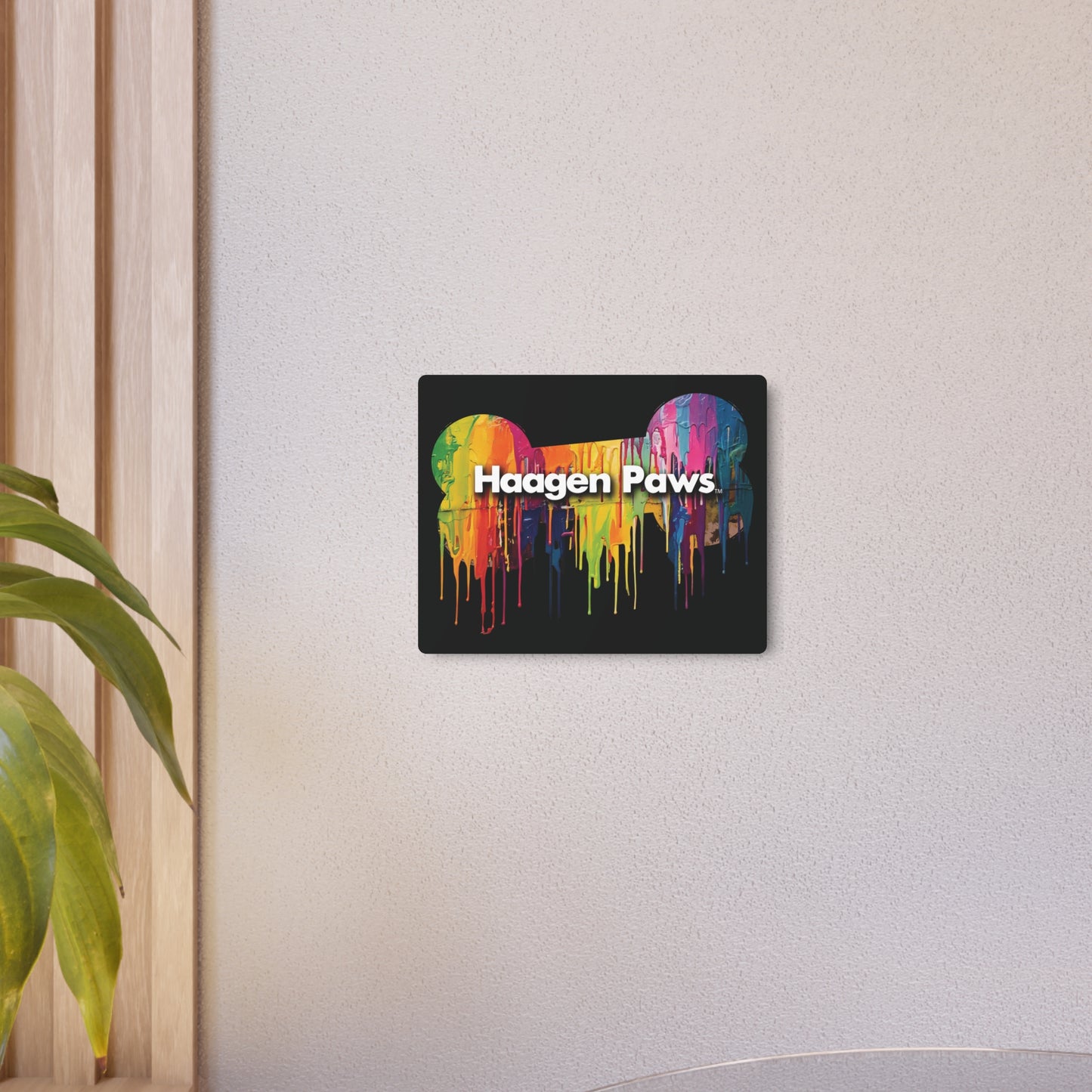 Haagen-Paws Wet Paint Metal Art Sign