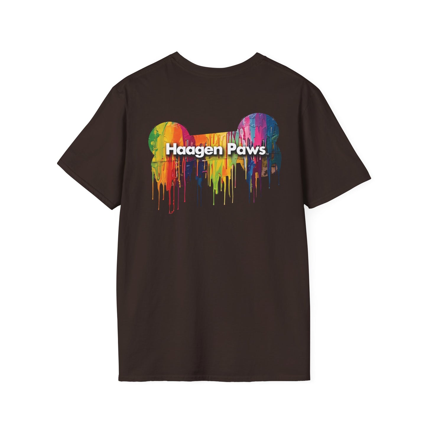 Black Short Sleeve Haagen-Paws Wet Paint T-Shirt