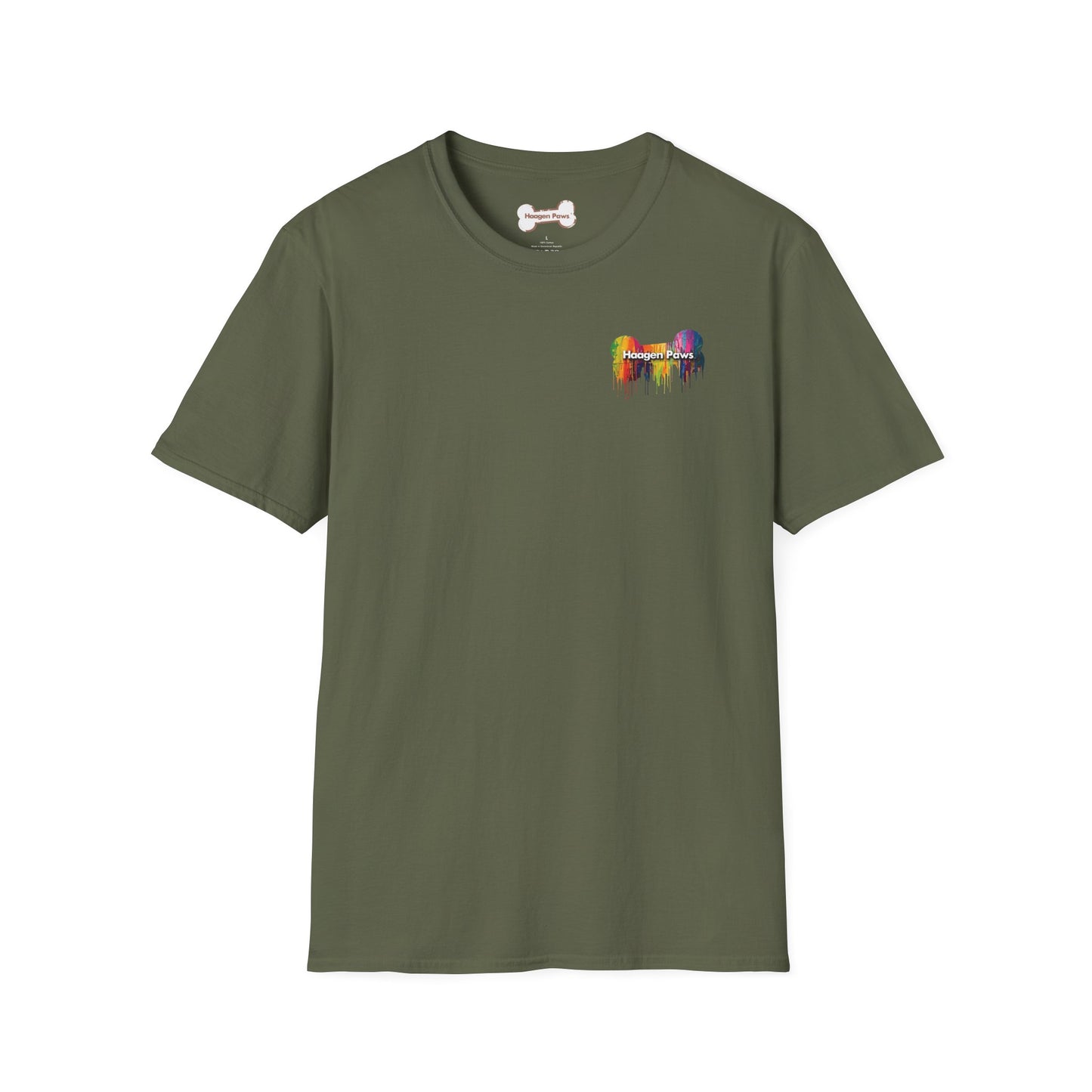 Rottweiler Wearing Sunglasses Short Sleeve Haagen-Paws Graffiti T-Shirt Military Green