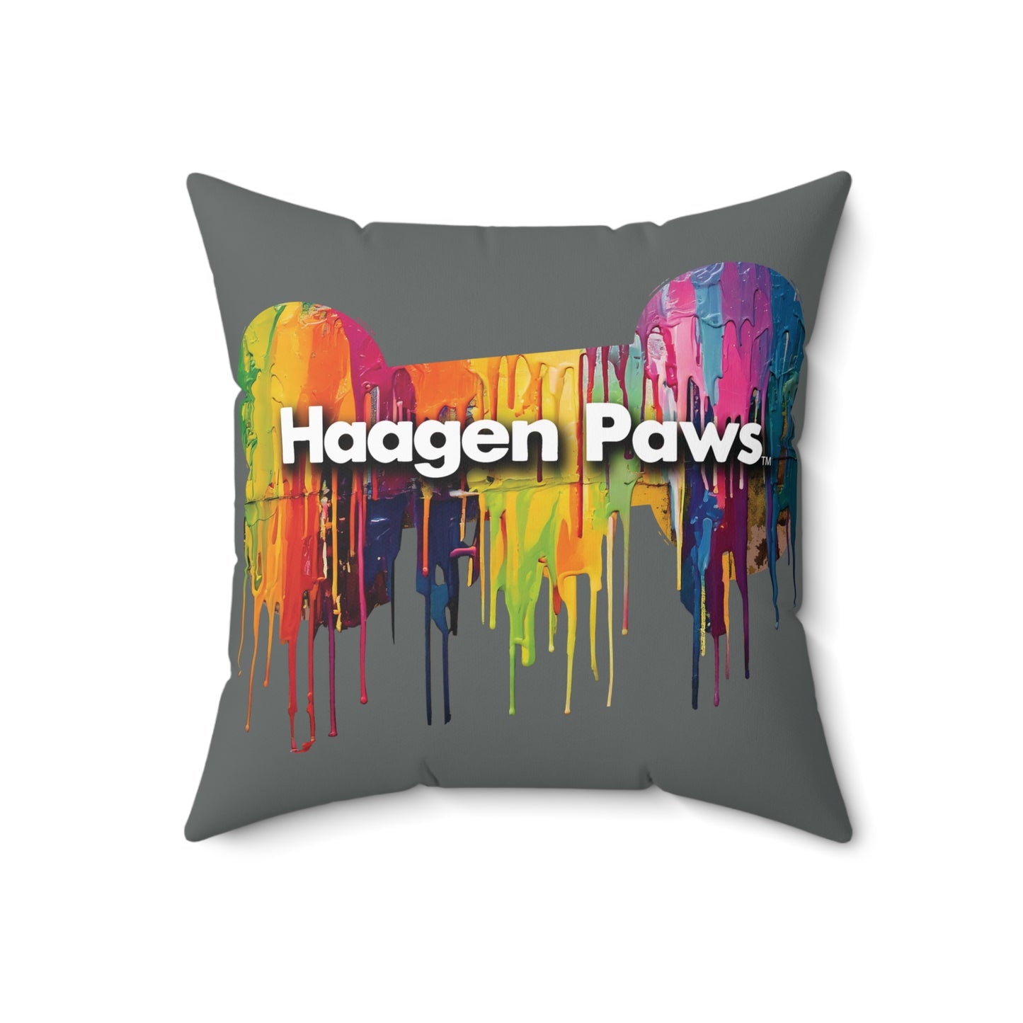 German Shorthaired Pointer Wearing Sunglasses Haagen-Paws Graffiti Spun Polyester Square Pillow