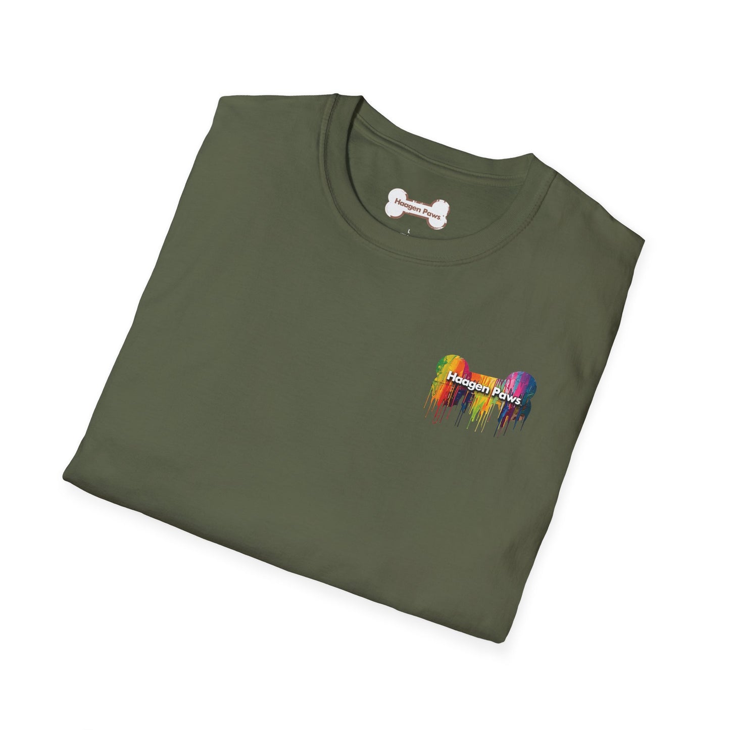 Rottweiler Wearing Sunglasses Short Sleeve Haagen-Paws Graffiti T-Shirt Military Green