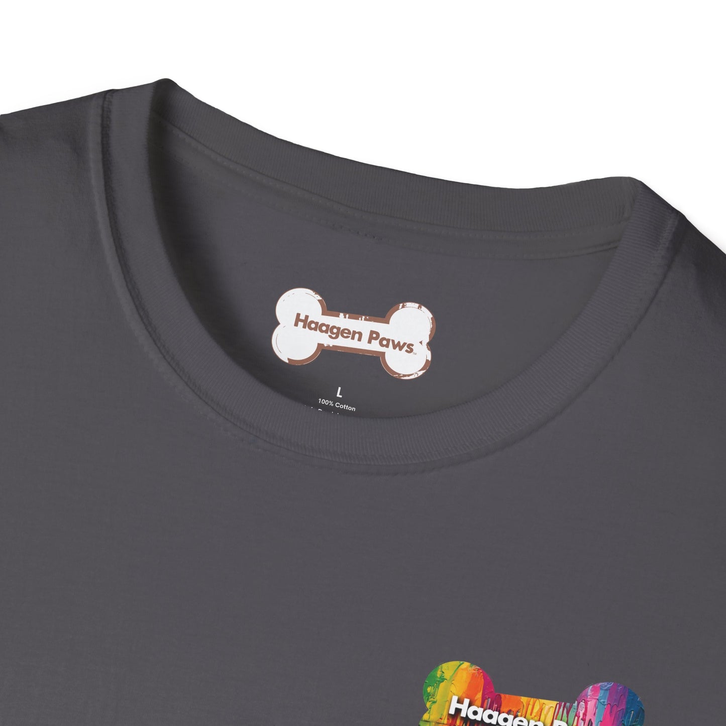 Black Short Sleeve Haagen-Paws Wet Paint T-Shirt