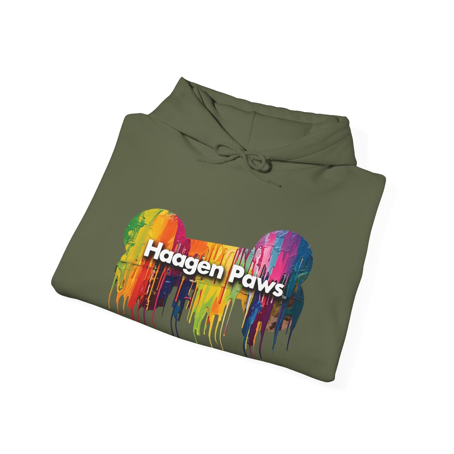 Rottweiler Wearing Sunglasses Haagen-Paws Graffiti Unisex Heavy Blend™ Hooded Sweatshirt