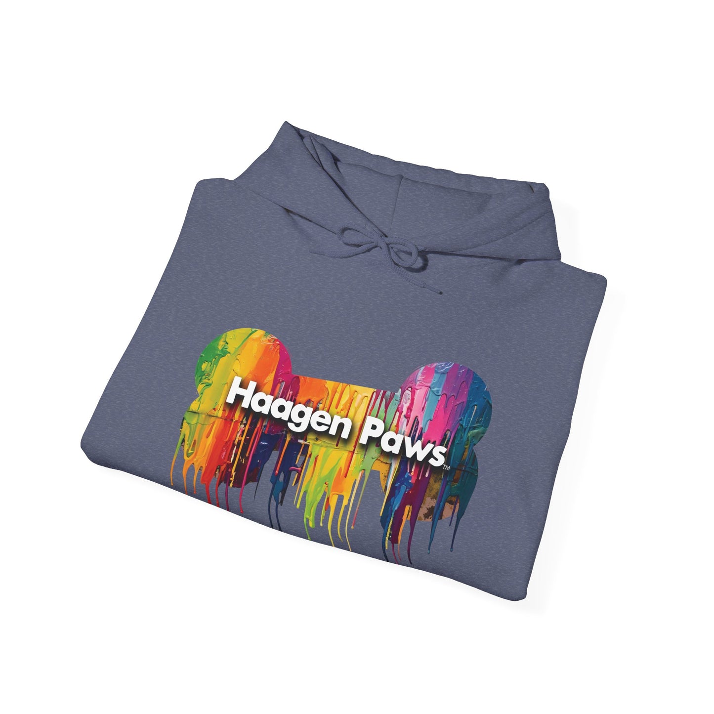 German Shepherd Wearing Sunglasses Haagen-Paws Graffiti Unisex Heavy Blend™ Hooded Sweatshirt