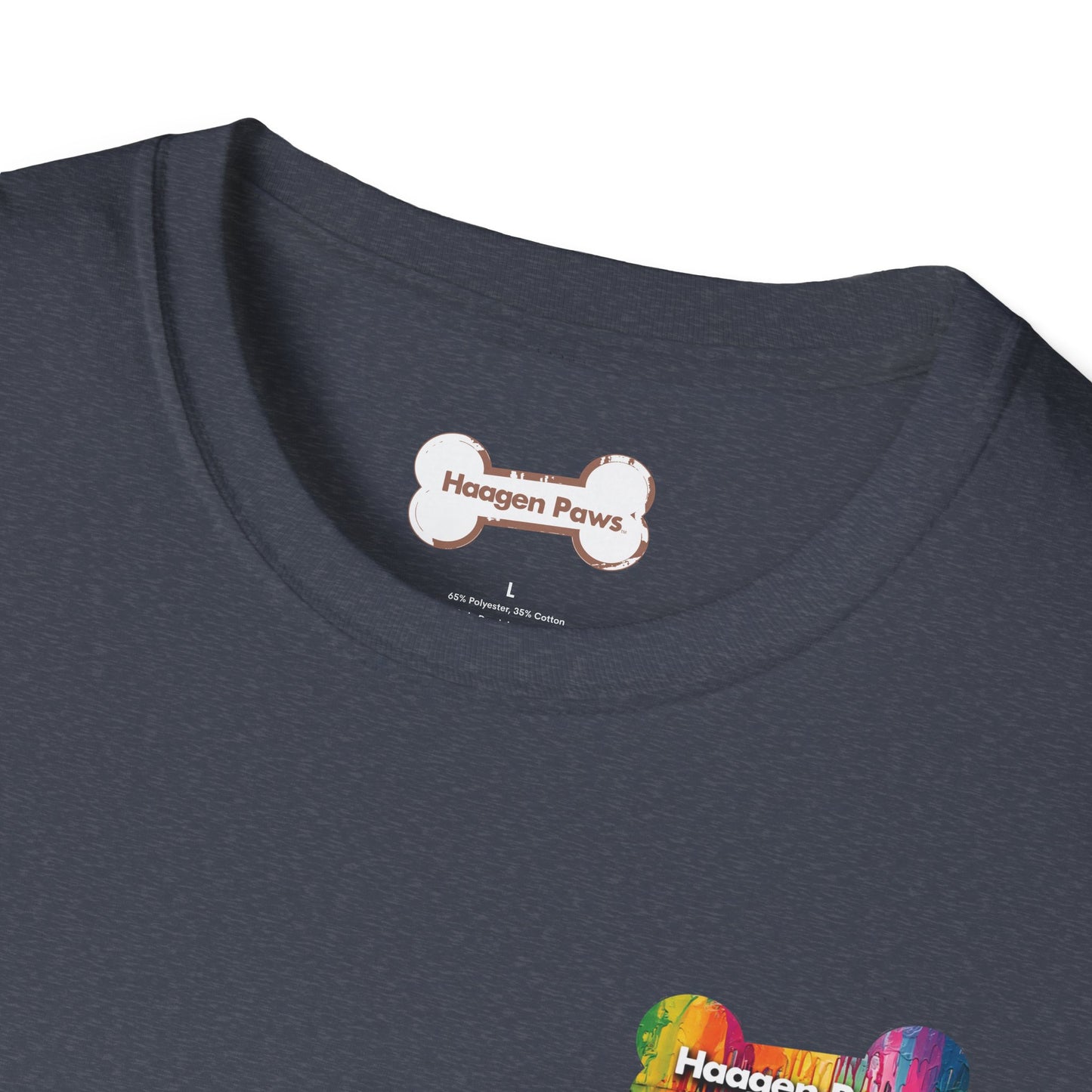 Beagle Wearing Sunglasses Short Sleeve Haagen-Paws Graffiti T-Shirt Heather Navy