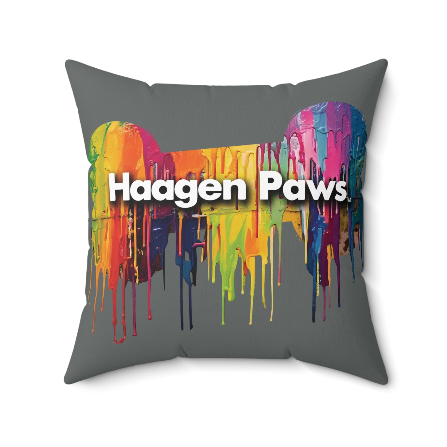 German Shorthaired Pointer Wearing Sunglasses Haagen-Paws Graffiti Spun Polyester Square Pillow