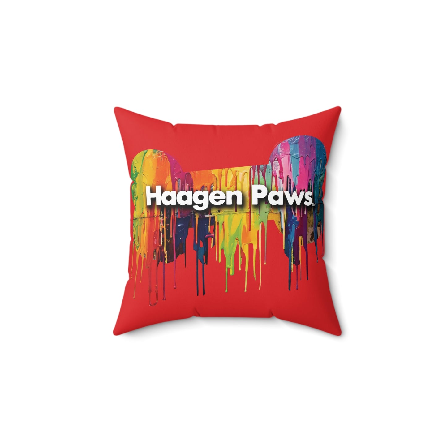 German Shepherd Wearing Sunglasses Haagen-Paws Graffiti Spun Polyester Square Pillow