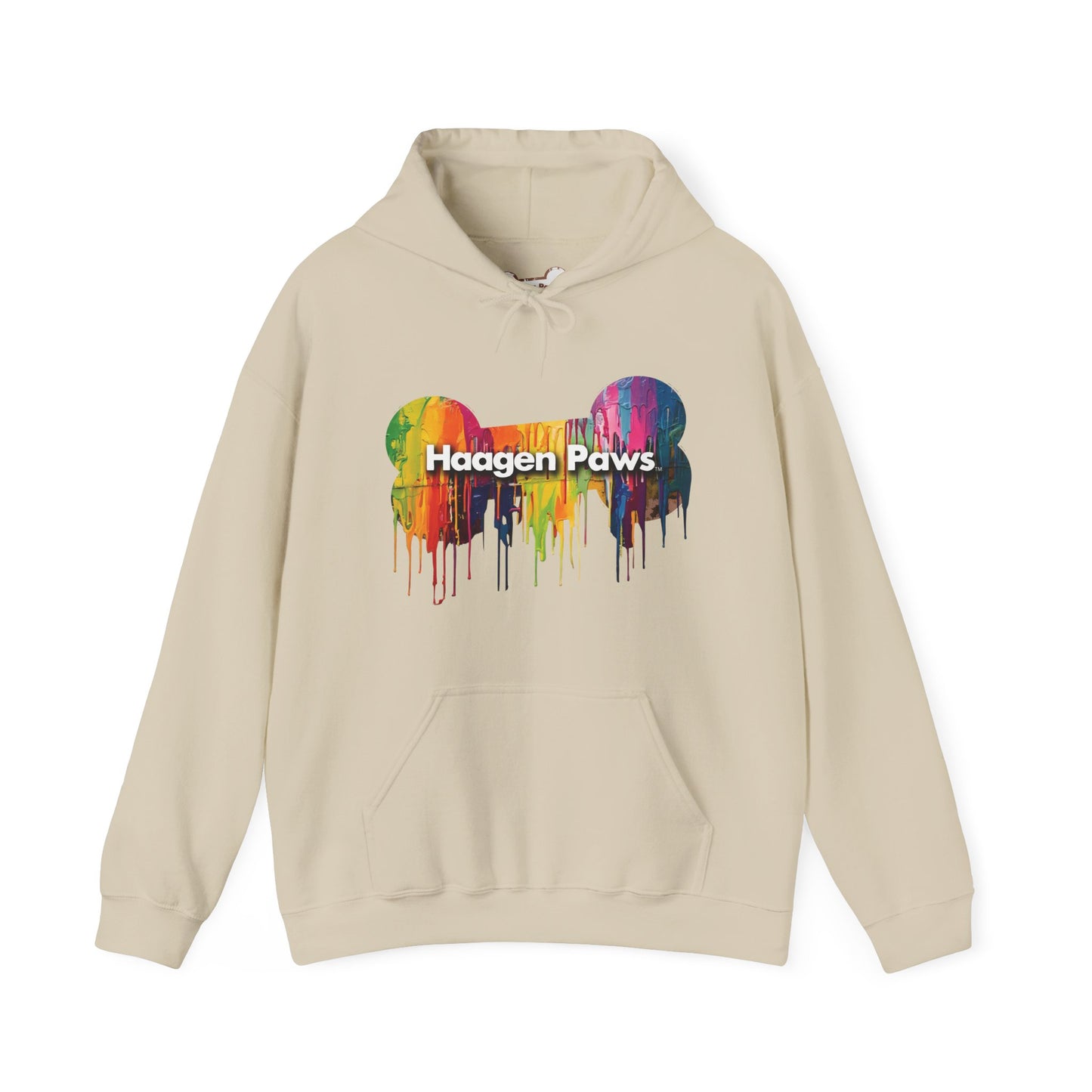 Frenchie Wearing Sunglasses Haagen-Paws Graffiti Unisex Heavy Blend™ Hooded Sweatshirt