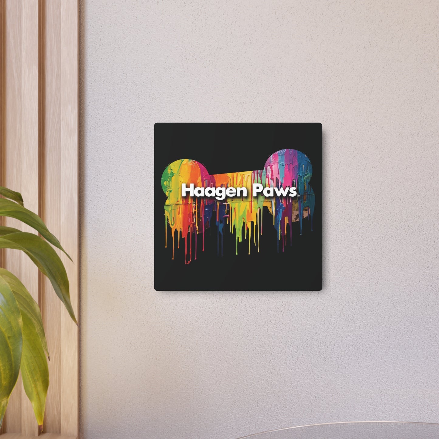 Haagen-Paws Wet Paint Metal Art Sign