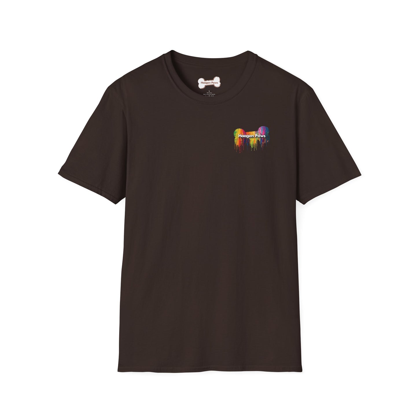 Black Short Sleeve Haagen-Paws Wet Paint T-Shirt