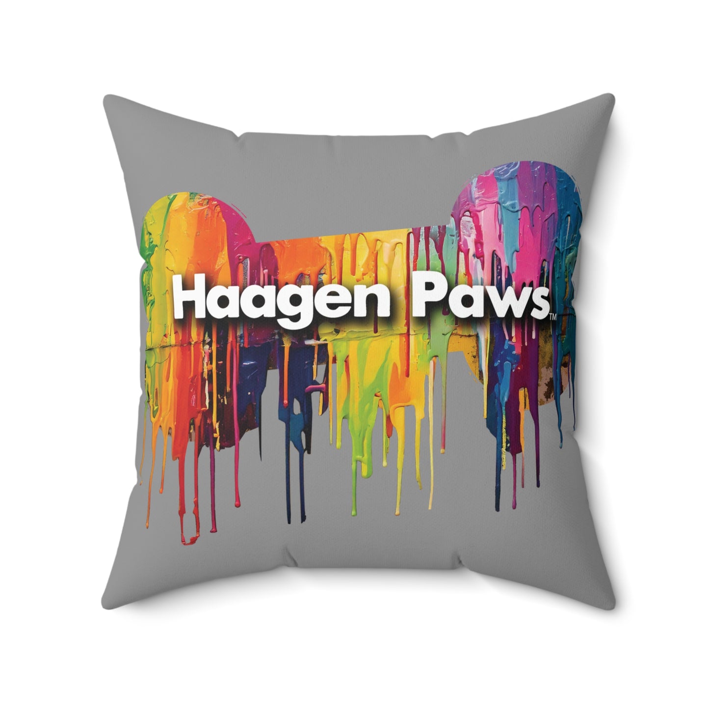 Poodle Wearing Sunglasses Haagen-Paws Graffiti Spun Polyester Square Pillow