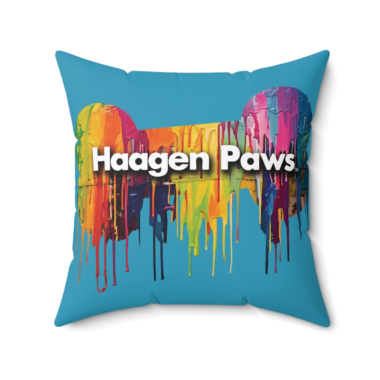 Dachshund Wearing Sunglasses Haagen-Paws Graffiti Spun Polyester Square Pillow