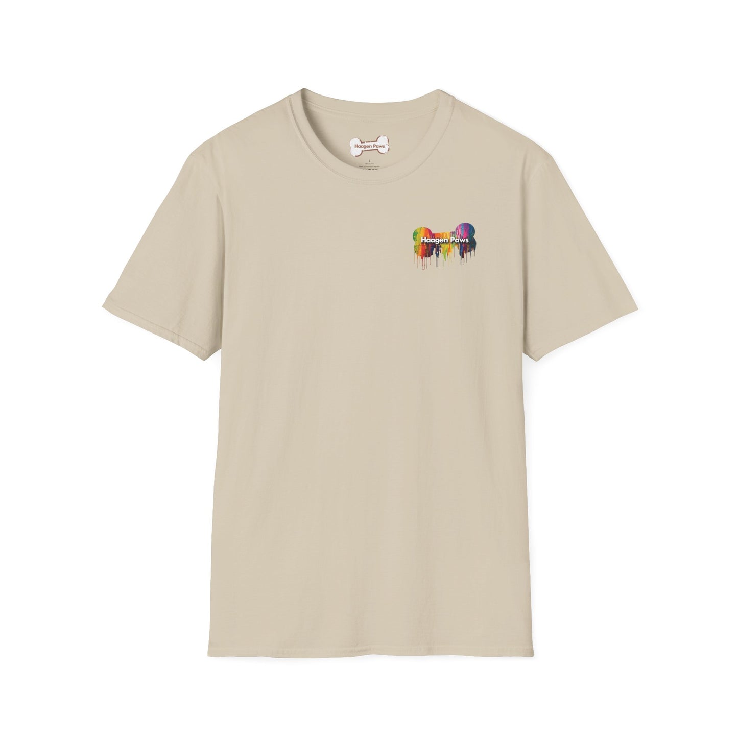 Black Short Sleeve Haagen-Paws Wet Paint T-Shirt