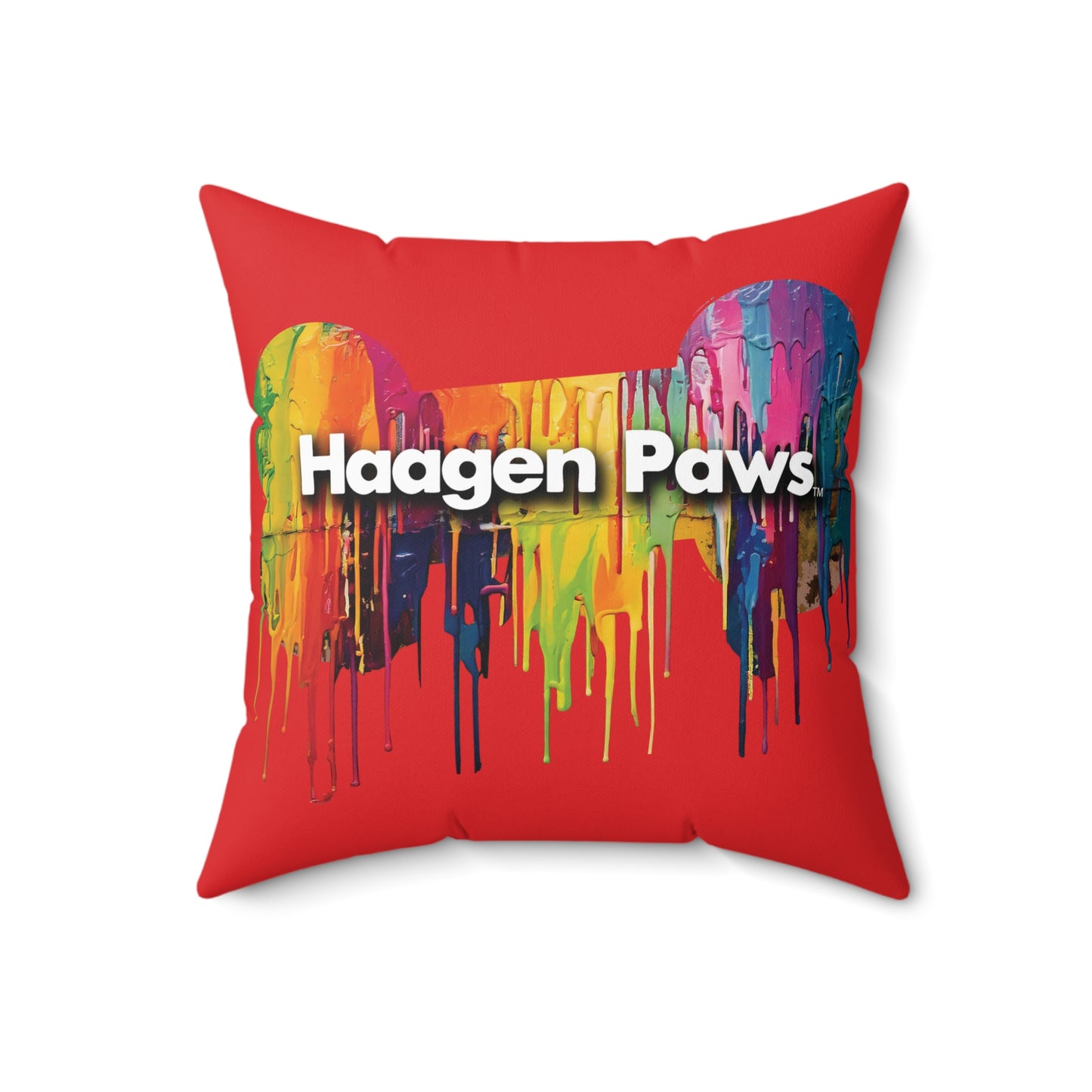 German Shepherd Wearing Sunglasses Haagen-Paws Graffiti Spun Polyester Square Pillow