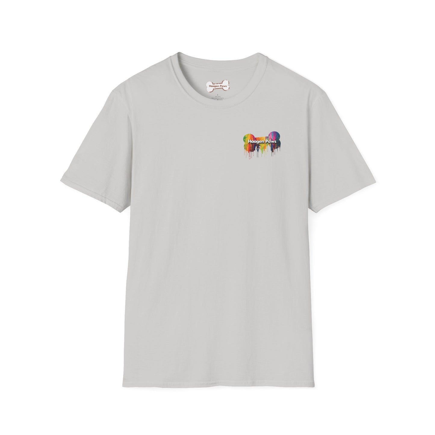Poodle Wearing Sunglasses Short Sleeve Haagen-Paws Graffiti T-Shirt Ice Grey