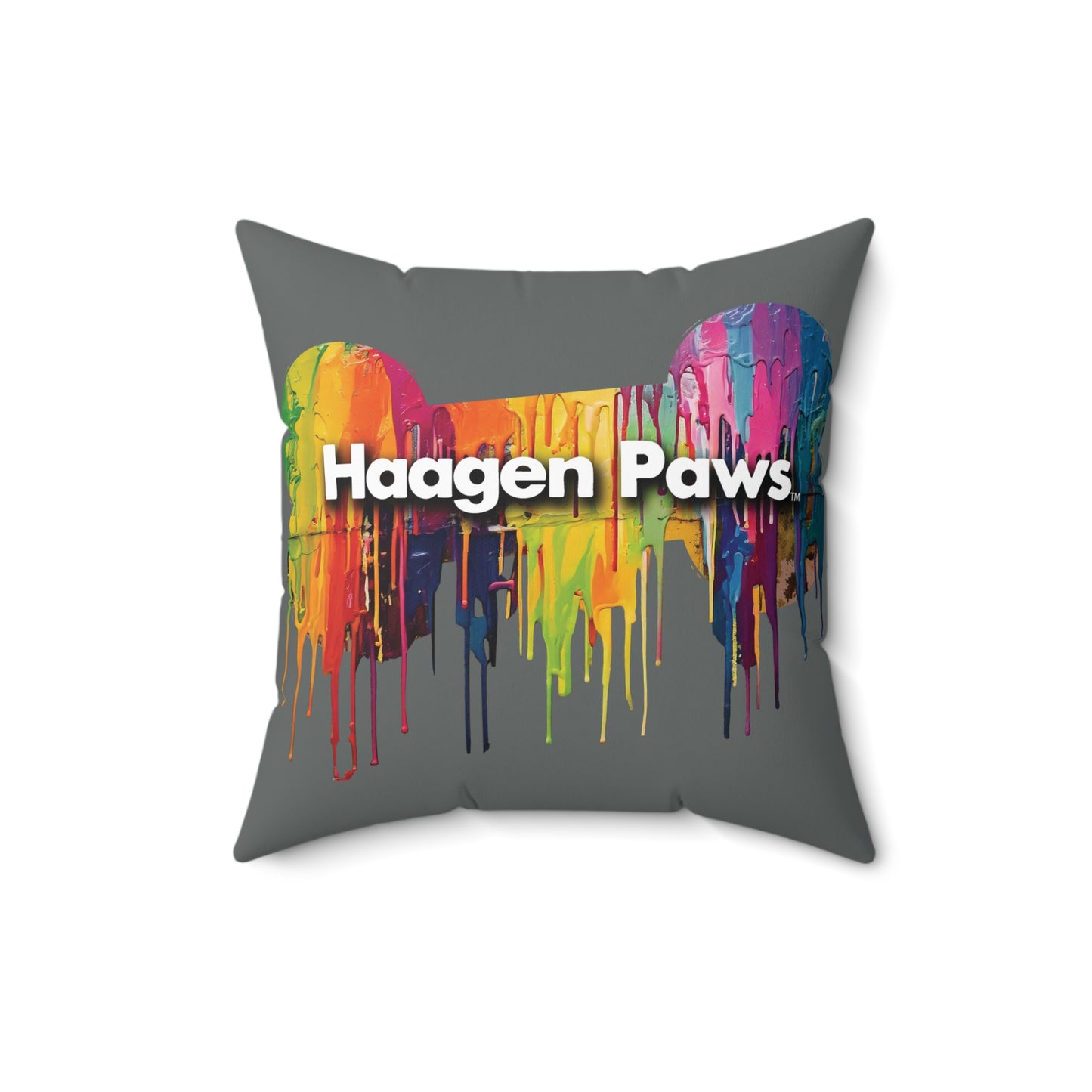 German Shorthaired Pointer Wearing Sunglasses Haagen-Paws Graffiti Spun Polyester Square Pillow