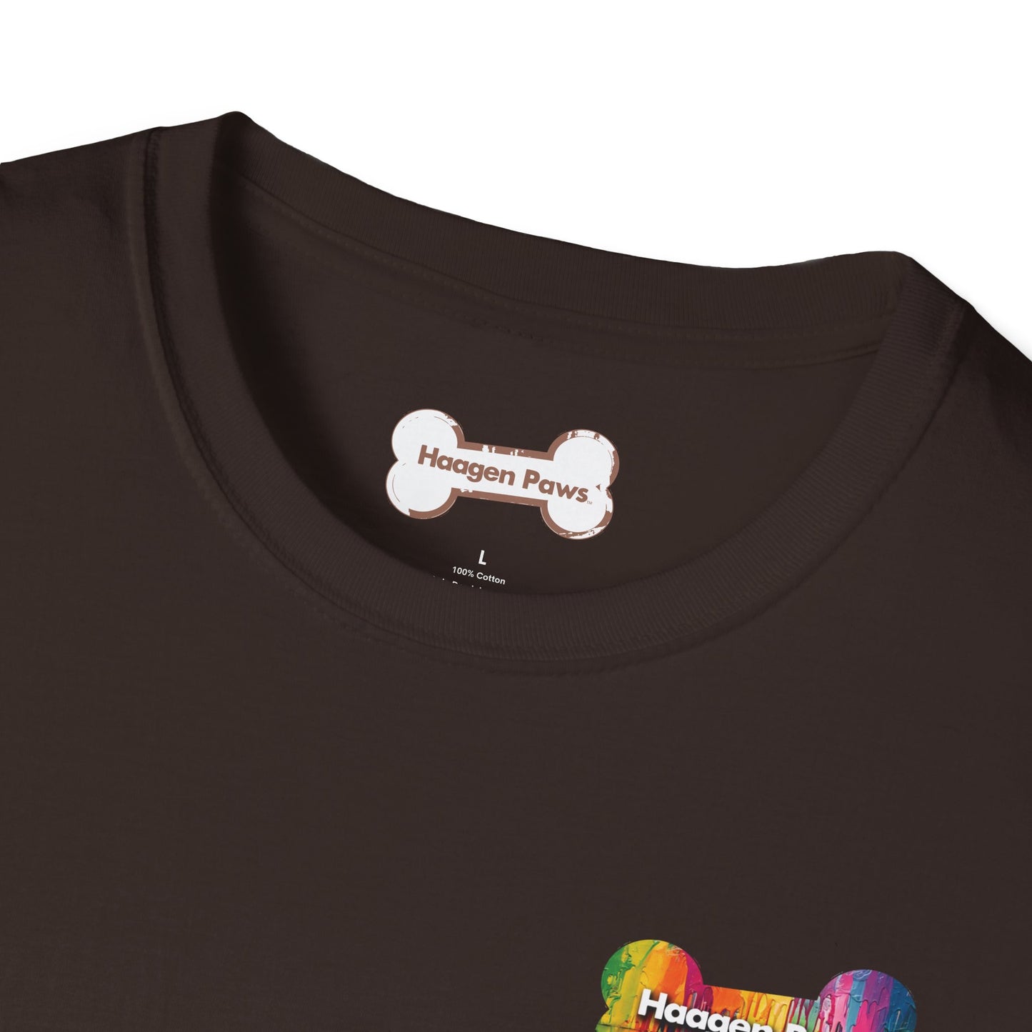 Black Short Sleeve Haagen-Paws Wet Paint T-Shirt