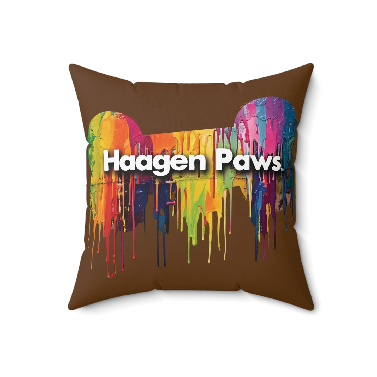 Rottweiler Wearing Sunglasses Haagen-Paws Graffiti Spun Polyester Square Pillow