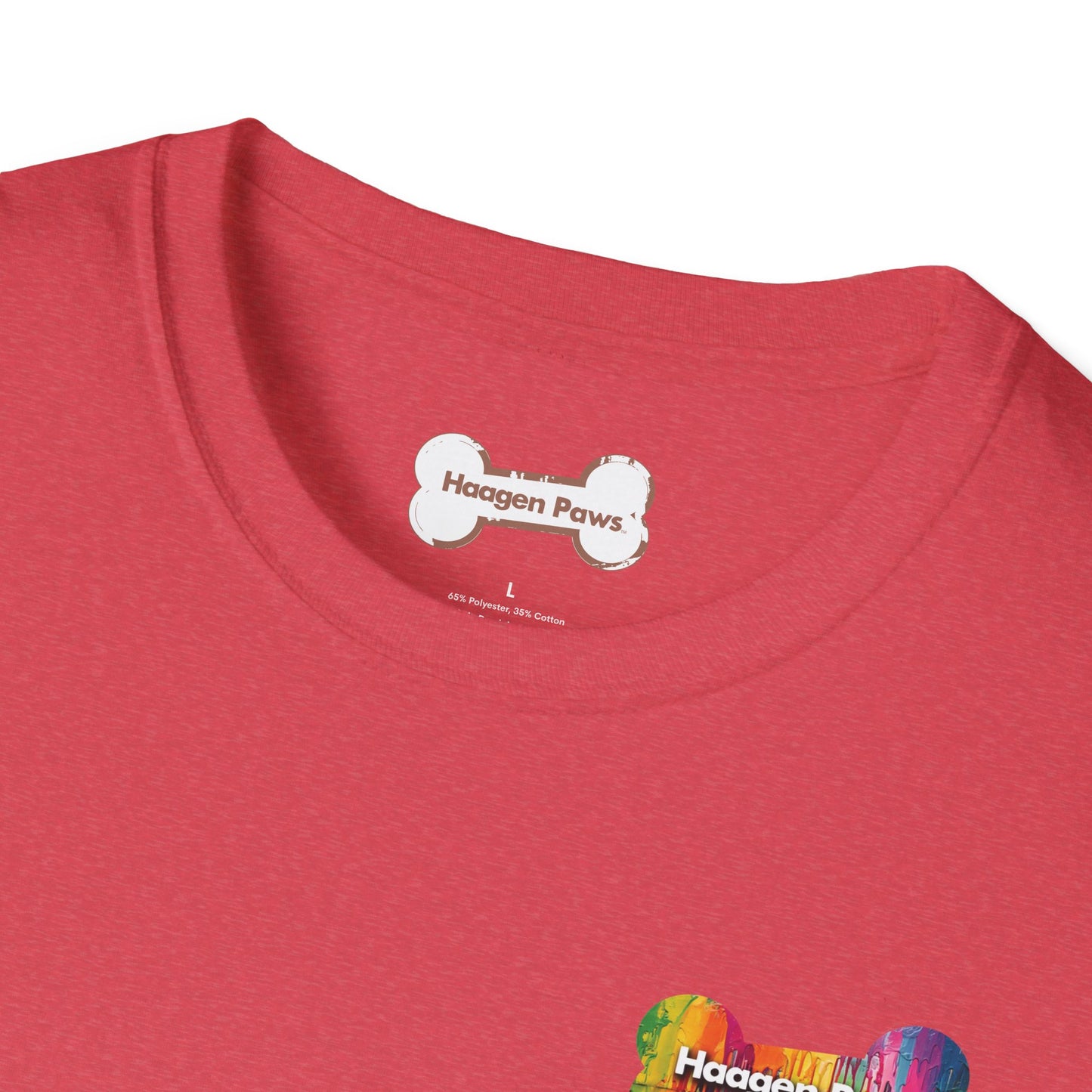 Poodle Wearing Sunglasses Short Sleeve Haagen-Paws Graffiti T-Shirt Heather Red