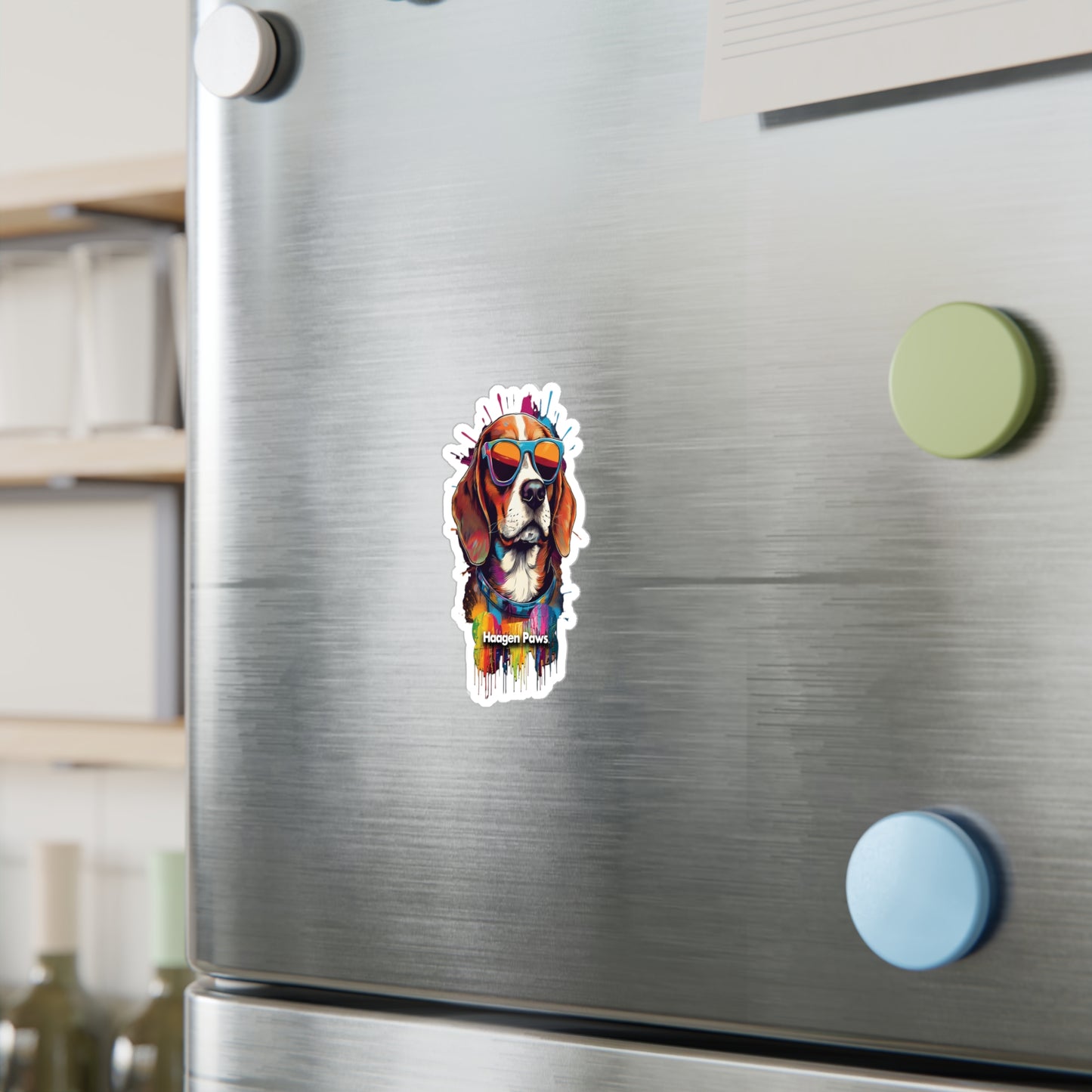 Beagle Wearing Sunglasses Haagen-Paws Graffiti Vinyl Decals