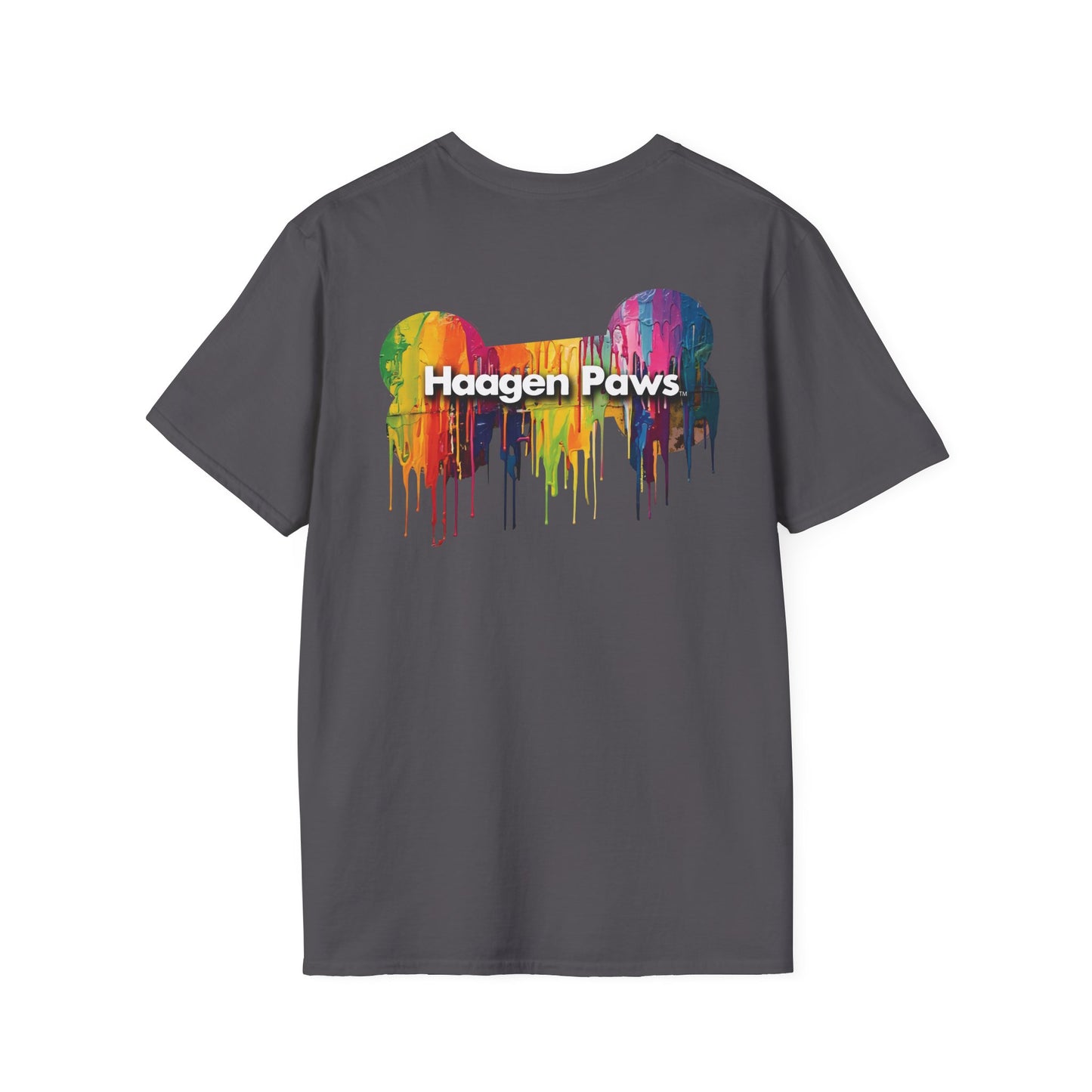 Black Short Sleeve Haagen-Paws Wet Paint T-Shirt