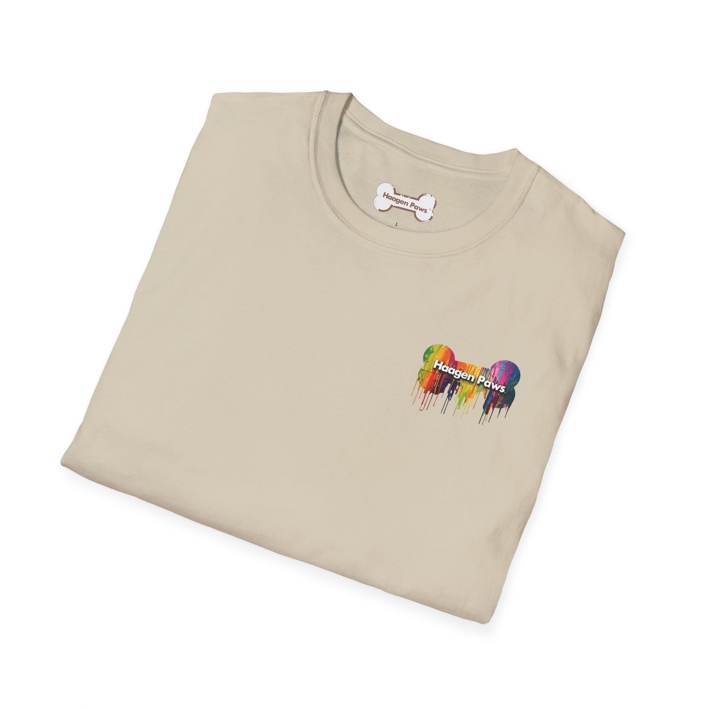 Black Short Sleeve Haagen-Paws Wet Paint T-Shirt
