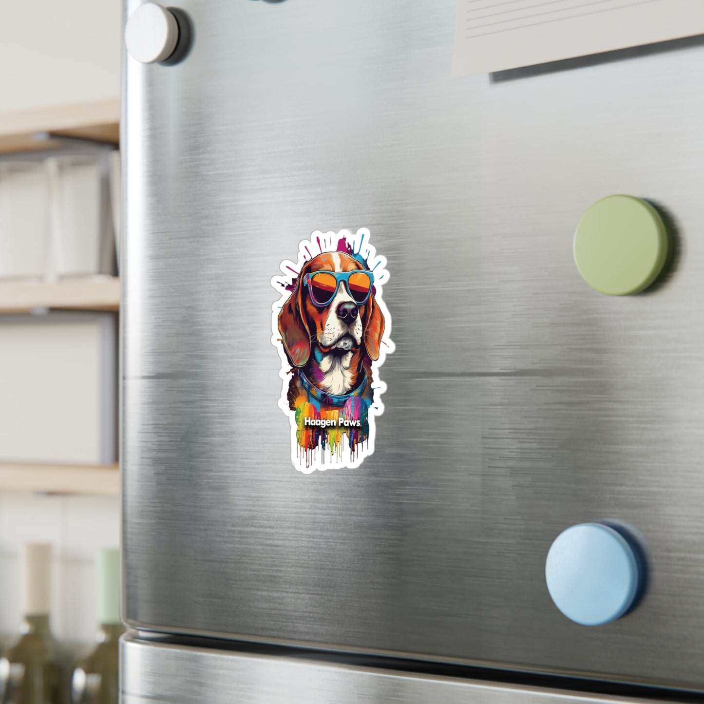 Beagle Wearing Sunglasses Haagen-Paws Graffiti Vinyl Decals