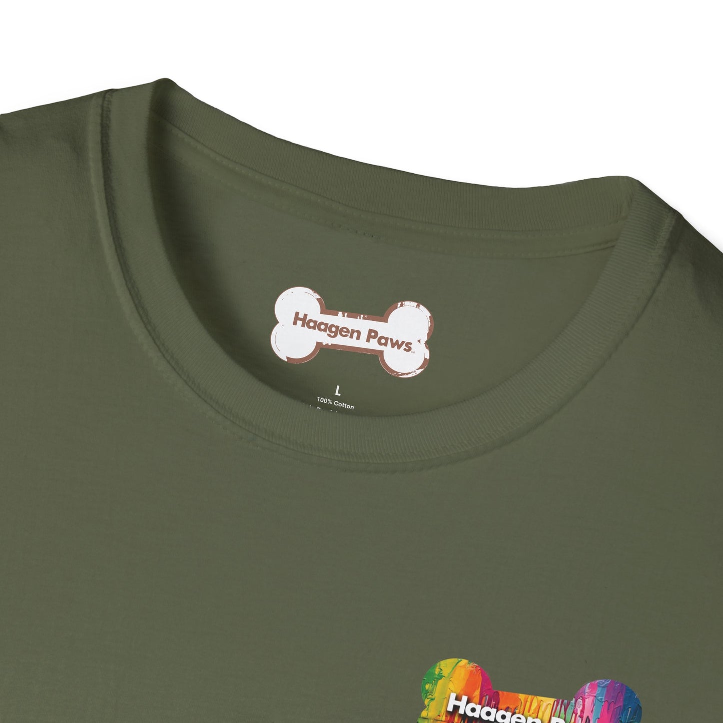 Rottweiler Wearing Sunglasses Short Sleeve Haagen-Paws Graffiti T-Shirt Military Green