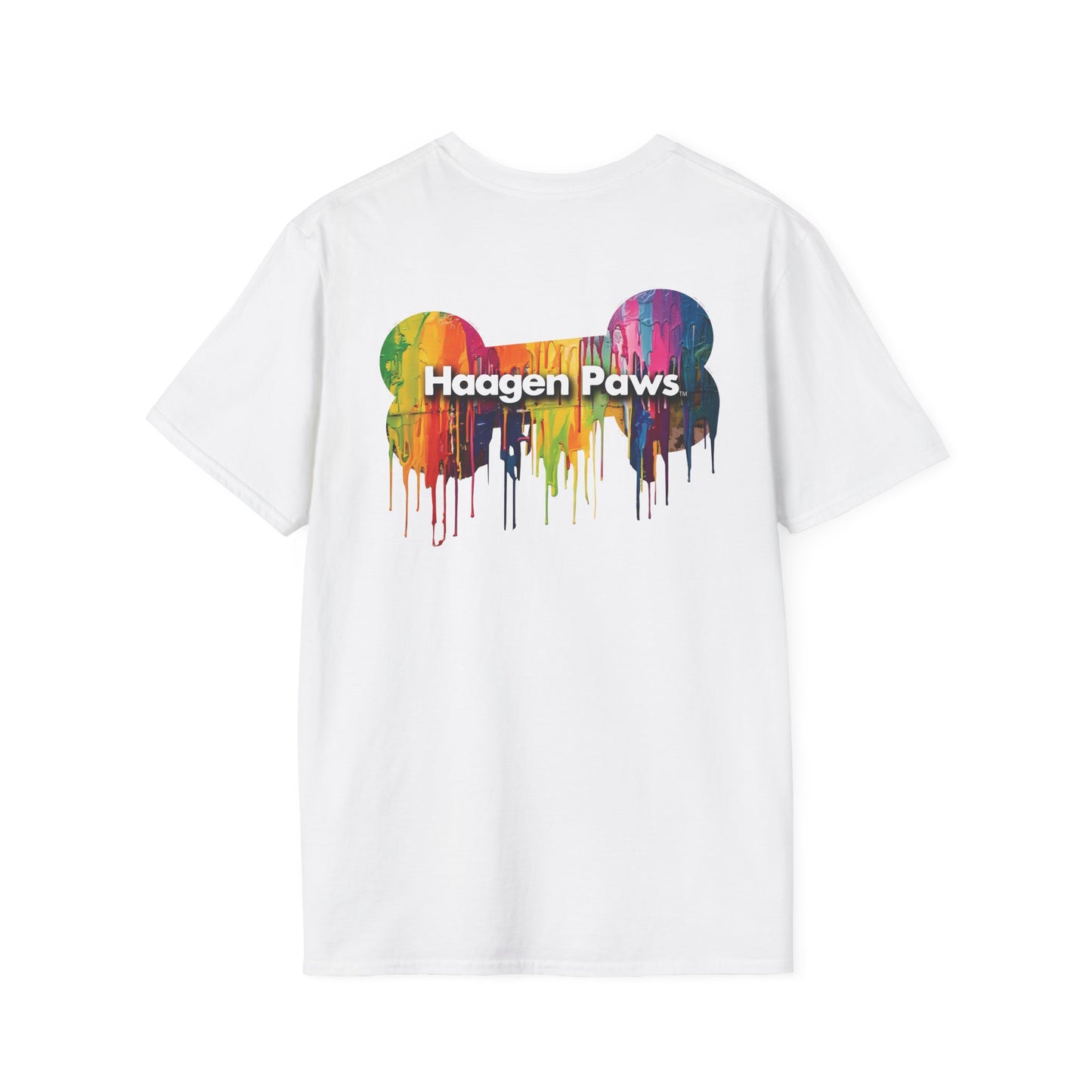 Black Short Sleeve Haagen-Paws Wet Paint T-Shirt