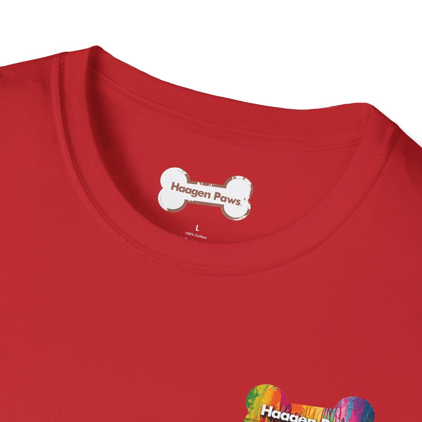 German Shepherd Wearing Sunglasses Short Sleeve Haagen-Paws Graffiti T-Shirt Red