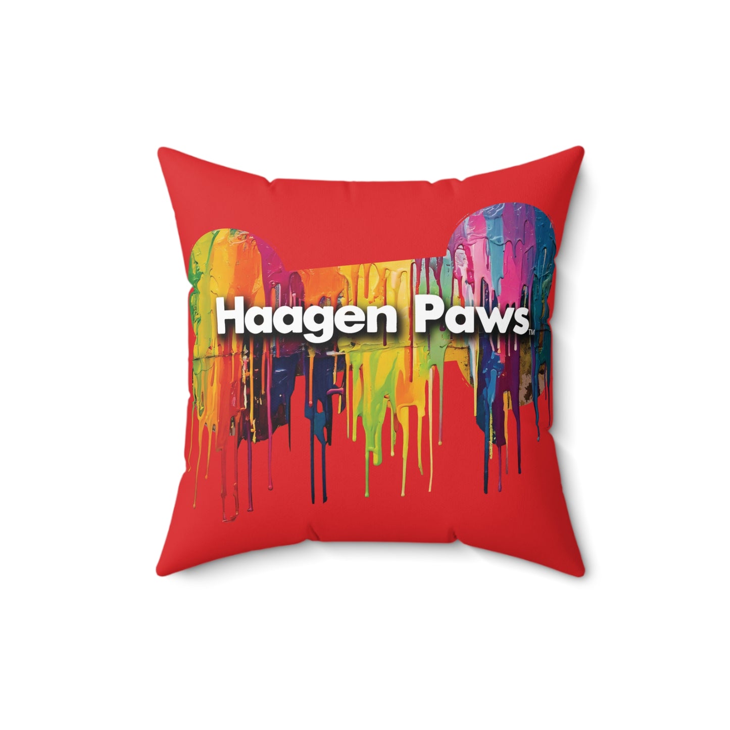 German Shepherd Wearing Sunglasses Haagen-Paws Graffiti Spun Polyester Square Pillow
