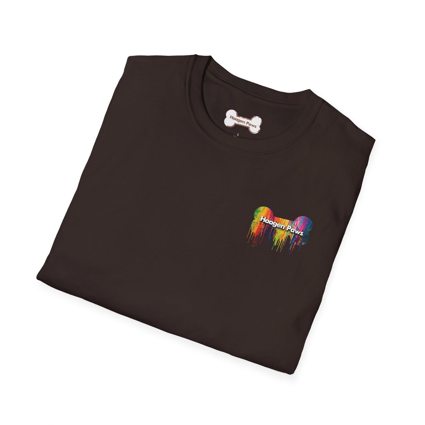 Black Short Sleeve Haagen-Paws Wet Paint T-Shirt