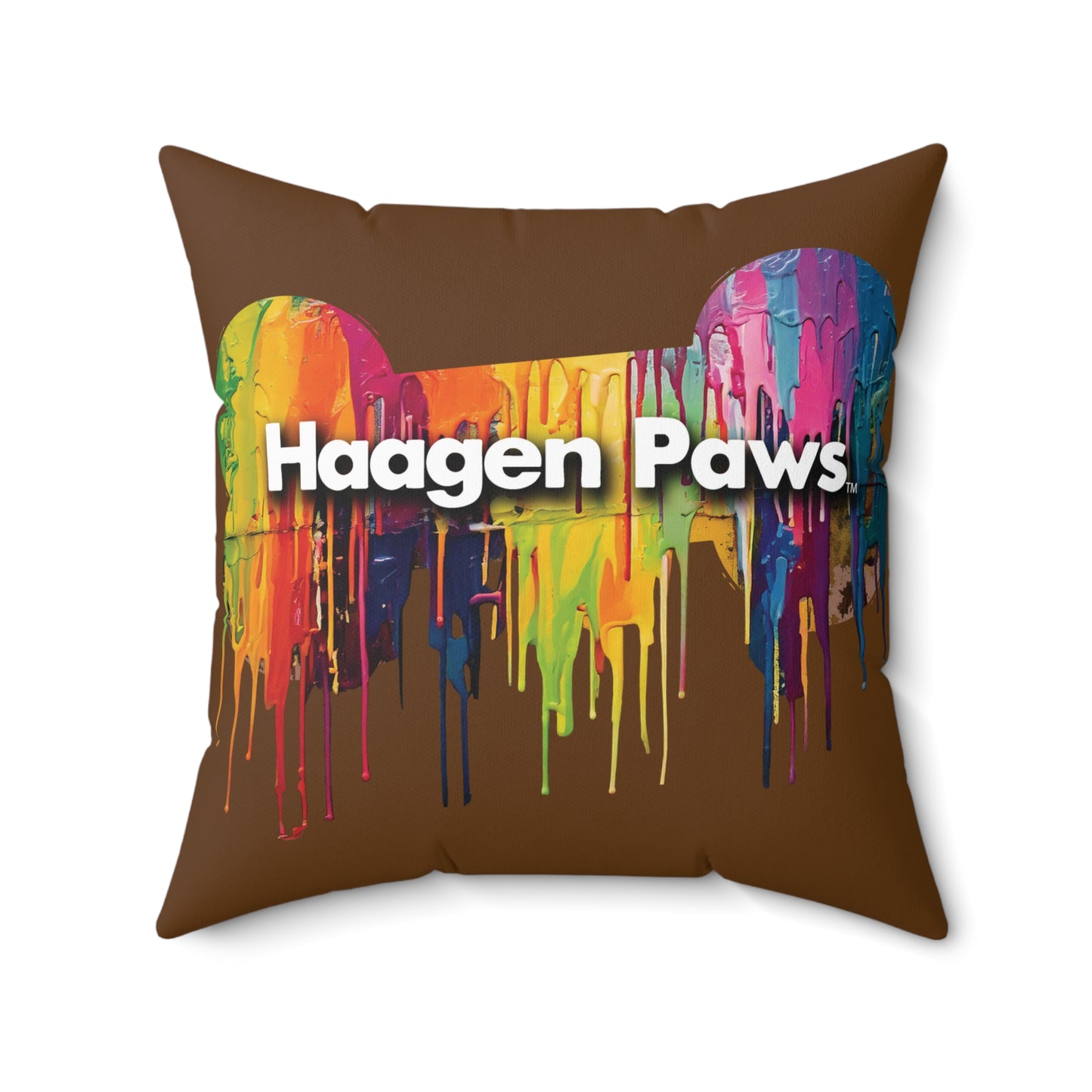 Rottweiler Wearing Sunglasses Haagen-Paws Graffiti Spun Polyester Square Pillow