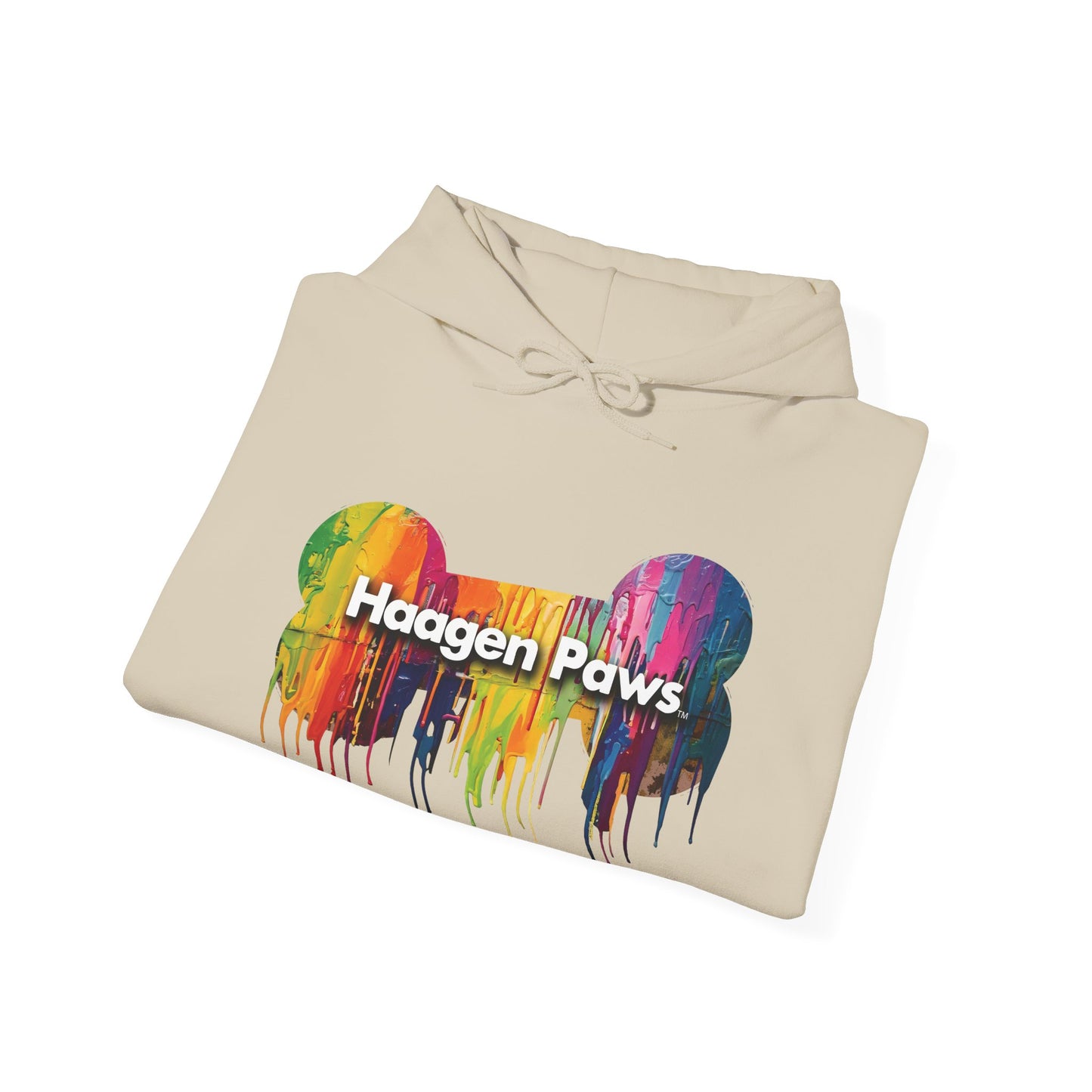 Frenchie Wearing Sunglasses Haagen-Paws Graffiti Unisex Heavy Blend™ Hooded Sweatshirt