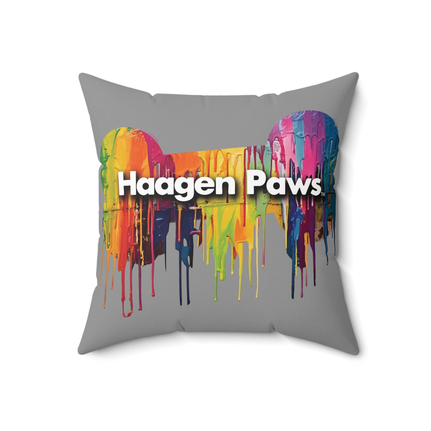 Poodle Wearing Sunglasses Haagen-Paws Graffiti Spun Polyester Square Pillow